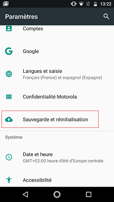 Réinitialiser Android