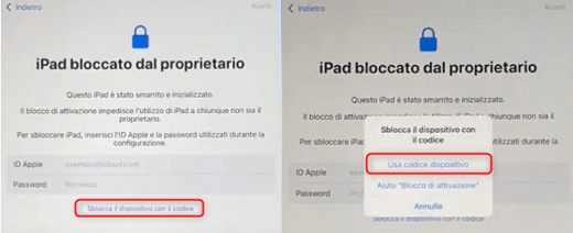 Sblocca iPhone bloccato dal proprietario con il codice