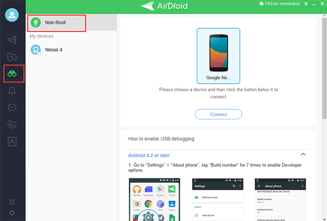 Mirroring Android to PC using AirDroid