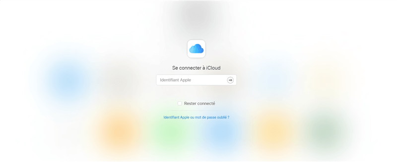 Connexion au compte iCloud