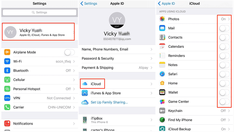 Transfer Data from iPhone to iPhone with iCloud Syncing