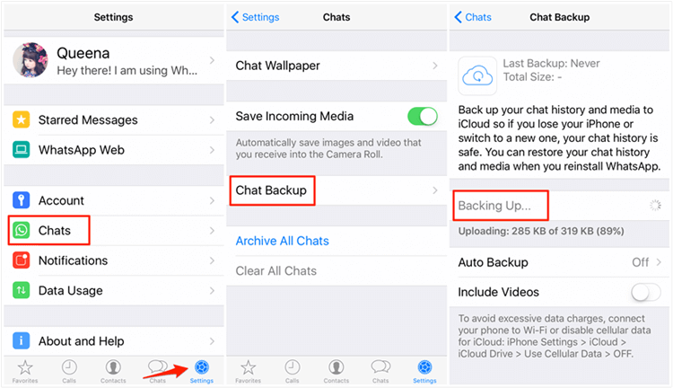 انتقل إلى Chat Backup