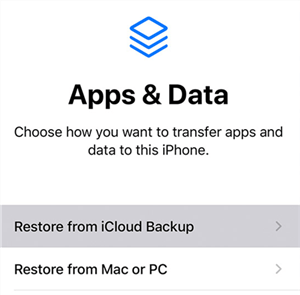 قم باستعادة نسخة iCloud الاحتياطية على iPhone