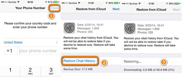 Transfer WhatsApp from iPhone to iPhone via WhatsApp Backup