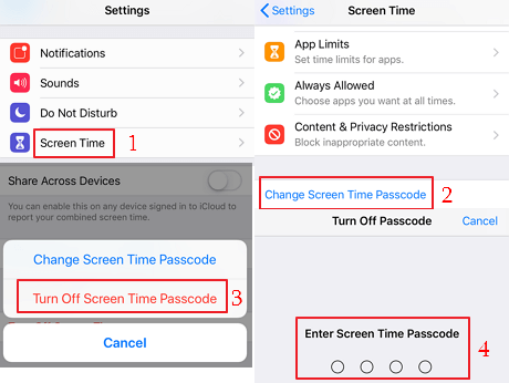 Turn off Screen Time on iPhone