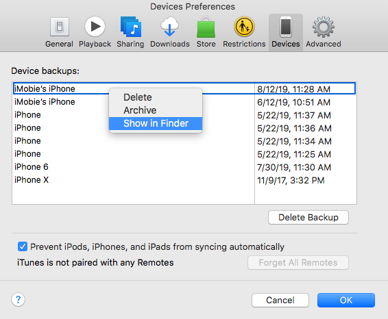 View iPhone Backup on Mac